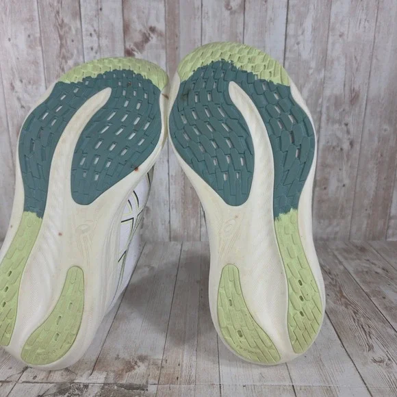 ASICS Gel Nimbus 25 Extra Wide Men's Running Shoes‎ White Light Yellow Size 8.5